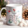 Personalised Family North Pole Seven Names Christmas Mug, thumbnail 1 of 2