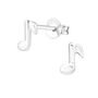 Sterling Silver Musical Note Studs In A Gift Tin, thumbnail 2 of 10