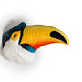 Hand Painted Ceramic Toucan Head Wall Sconce Vase, thumbnail 3 of 3