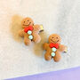 Cute Gingerbread Man Christmas Hair Clips, thumbnail 1 of 2