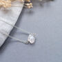 Raw Rose Quartz Necklace Sterling Silver, thumbnail 1 of 6