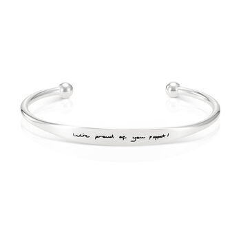 Personalised Women's Handwriting Torque Bracelet, 5 of 5