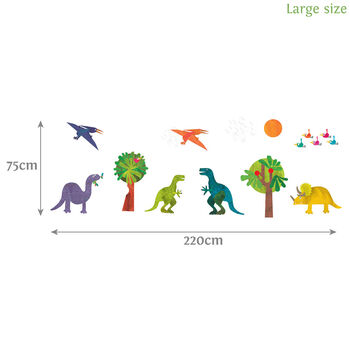 Dinosaur Collection Wall Sticker Pack Large Size, 2 of 4