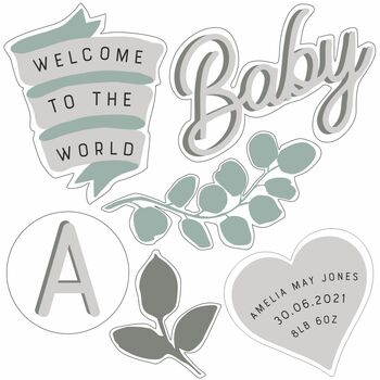 Personalised Magnet New Baby Letterbox Gift Card, 4 of 6