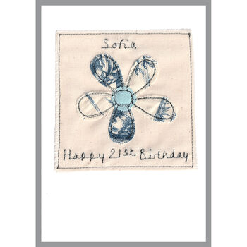 Personalised Flower 21st Birthday Card For Her, 4 of 11