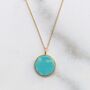 Turquoise December Birthstone Necklace, Gold Plated, thumbnail 1 of 7
