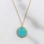 'The Circle' Turquoise December Birthstone Necklace, Gold Plated, thumbnail 5 of 7