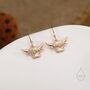 Sterling Silver Highland Cow Drop Dangling Hook Earrings, thumbnail 5 of 11