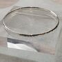 Sterling Silver Bangle With Hammered Finish, thumbnail 4 of 6