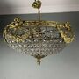 Brass Half Basket Empire Chandelier, thumbnail 3 of 6