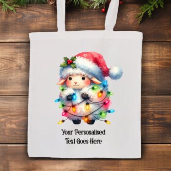 Personalised Sheep In Christmas Lights, 8 of 10