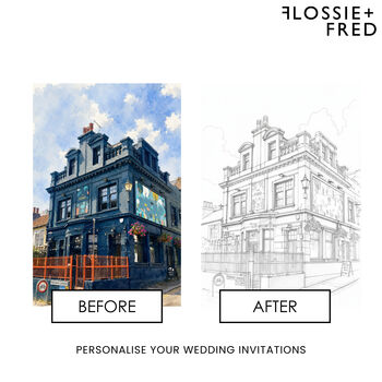 Personalised Fine Line Pencil Sketch Venue Portrait, 6 of 9