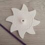 Sun Shaped White Clay Incense Holder, thumbnail 3 of 4