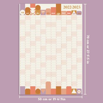 22/23 Academic Year Pastels A1 Wall Planner, 3 of 6