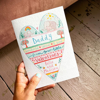 Personalised Daddy From Your Little Valentine Card, 3 of 3