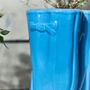 Personalised Blue Garden Welly Planter, thumbnail 3 of 7