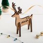 3D Personalised Wooden Reindeer Place Settings, thumbnail 6 of 8