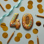 Hand Iced 40th Birthday Biscuit, thumbnail 2 of 3