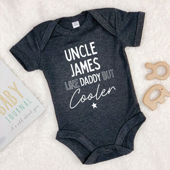 Uncle, Like Daddy But Cooler Babygrow, 2 of 7