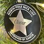 Personalised Nice List Star Christmas Tree Decoration, thumbnail 5 of 5