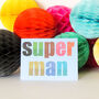 Mini Glittery Superman Card, thumbnail 1 of 3