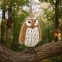 Handmade Felt Wilson The Wise Owl Decoration, thumbnail 1 of 2