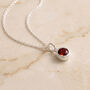 Personalised Sterling Silver January Garnet Birthstone Necklace, thumbnail 4 of 7