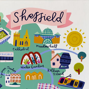 Sheffield Map Print, 3 of 7