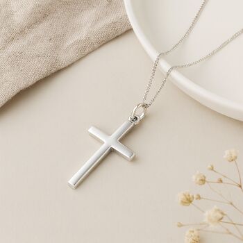 Personalised Sterling Silver Cross Necklace, 6 of 12
