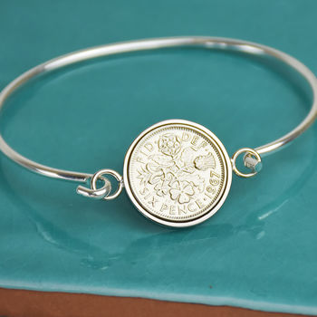 sixpence year coin bangle bracelet 1928 to 1967 by ellie ellie ...