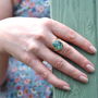 Green And Blue Fire Opal Ring, thumbnail 4 of 8