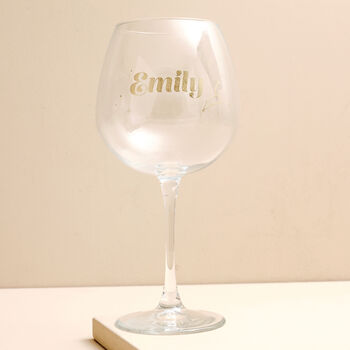 Personalised Gold Name And Constellation Gin Glass, 3 of 5