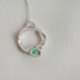 May Birthstone Emerald And Recycled Silver Necklace, thumbnail 2 of 8
