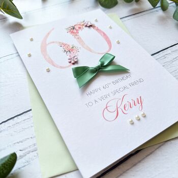 Personalised 60th Birthday Card In Pink, 2 of 12