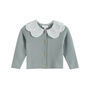 Esme Soft Green Collar Cardigan, thumbnail 1 of 7