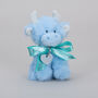 Personalised Mini Baby Blue Collectible Highland Cow Toy, Gift Boxed, thumbnail 3 of 11