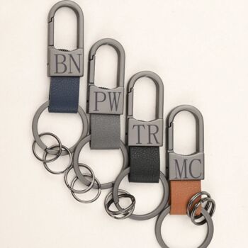 Personalised Engraved Mens Key Clip Handy Bag Charm, 2 of 7