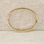 Solitaire Diamond Clover Bangle Gold, thumbnail 5 of 9