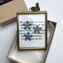 Personalised Paper Forget Me Not And Poetry Mini Framed Gift, thumbnail 11 of 12