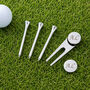Personalised Golf Marker Pitch Repairer And Tee Set, thumbnail 3 of 6