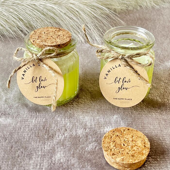 Vanilla Candle Soy Wax Candles In Jar Set Of Two, 4 of 6