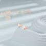 Sterling Silver Small Butterfly Stud Earrings, thumbnail 5 of 11