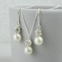 Pearl And Glitterball Necklace And Earring Set, thumbnail 5 of 9
