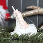 Glass Unicorn Christmas Tree Bauble, thumbnail 3 of 3