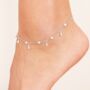 Royal Pearl Drop Anklet, thumbnail 2 of 5