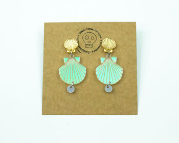 Shell Irredescent Earrings, 2 of 2