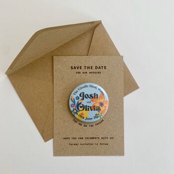 Tropical Floral Save The Date Magnet, 2 of 3