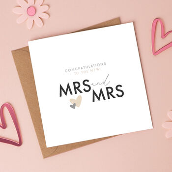 Mr And Mrs / Mr And Mr / Mrs And Mrs Wedding Card, 3 of 3