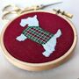 Mini Scotty Dog Embroidery Kit, thumbnail 2 of 4