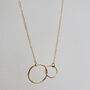 Gold Filled Interlocking Circle Family Connection Necklace, thumbnail 2 of 9